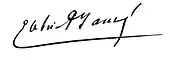 signature de Gabriel Fauré