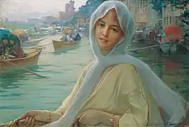 Les délices de la baie de Göksu, tableau de Fausto Zonaro.