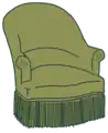 Fauteuil crapaud Louis-Philippe.