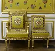 Fauteuils commandés par Napoléon Ier pour Meudon, musée de Fontainebleau.