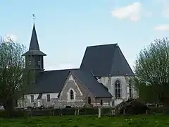 Côté sud de l'église.