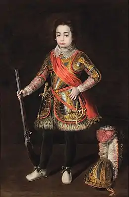 Portrait en pied de Frédéric Ubaldo della Rovere en tenue de chasse