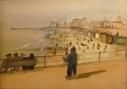 La plage d'Ostende, 1935