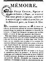 Mémoire de Félix Cossin