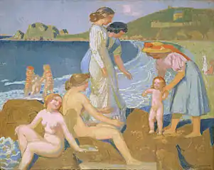 Maurice Denis : Baigneuses à Perros-Guirec (vers 1912, Musée du Petit-Palais, Paris).