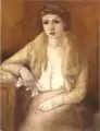 Femme au renard, 1927, huile sur toile, 92 × 65 cm, musée des Années Trente, Boulogne-Billancourt