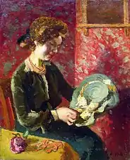 Femme avec chapeau (vers 1907), huile sur toile, localisation inconnue.