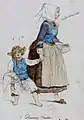 Femme et enfant de Douarnenez (dessin anonyme, 1849)