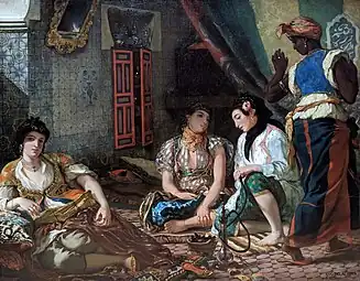 Femmes d'Alger dans leur appartement, 1834Eugène DelacroixMusée du Louvre.