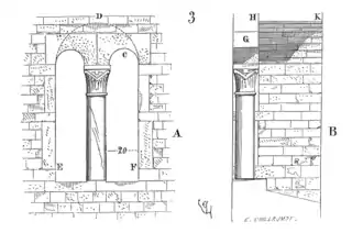 Exemple de fenêtre géminée de style roman