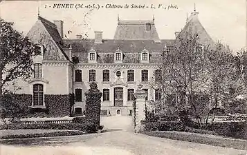 Carte postale, château de Sautré