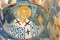 Fresque de Saint Nicolas au monastère de Ferapontov.