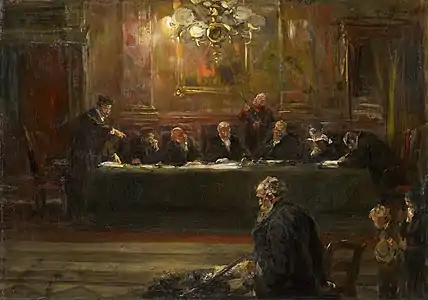 Devant les juges (1903), localisation inconnue.