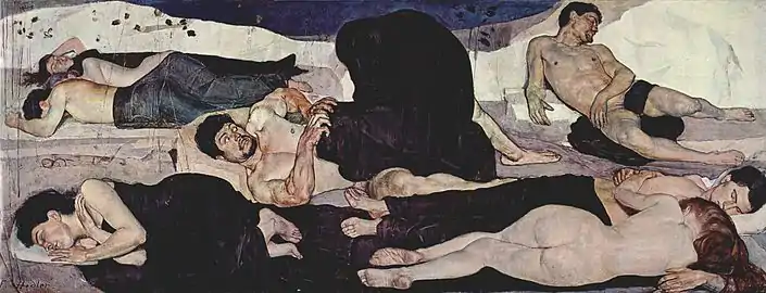 La Nuit, par Ferdinand Hodler (1889-1890).