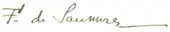 signature de Ferdinand de Saussure