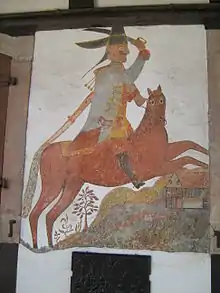 peinture d'un soldat à cheval