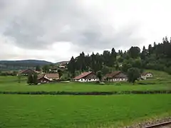 Grand’Combe-Châteleu depuis la route de Morteau.