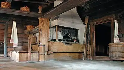 Intérieur d'une ferme de Carélie