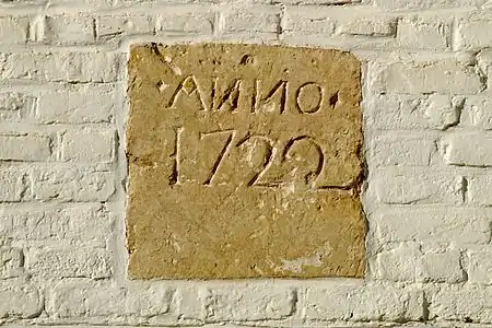 Le millésime « Anno 1722 » qui orne la grange.