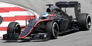 Fernando Alonso au volant de la McLaren MP4-30 au Grand Prix de Malaisie 2015.