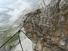 La via ferrata Cesare Piazzetta.