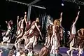 Cercle celtique Kañfarded Sant Evarzeg, spectacle de danse pour "Kemper en Fête" au festival de Cornouaille le 24 juillet 2016.