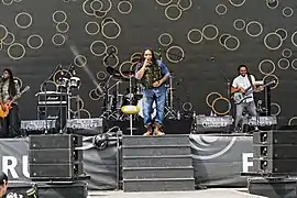 Ky-Mani Marley sur la scène Glenmor.