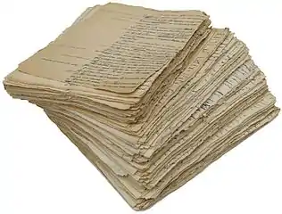 Feuillets extraits du manuscrit du Trésor des Contes d'Henri Pourrat.