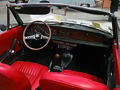 Fiat 124 Sport Spider intérieur.