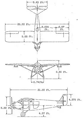 vue en plan de l’avion