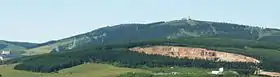 Vue panoramique depuis le Hoher Stein, en République tchèque, sur le Fichtelberg.