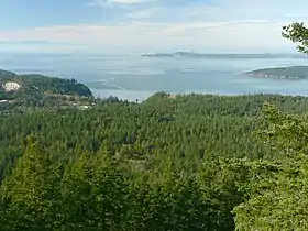 L'île Fidalgo avec vue sur le détroit de Juan de Fuca