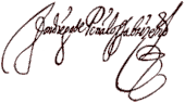 signature de Diego de Peñalosa Briceño