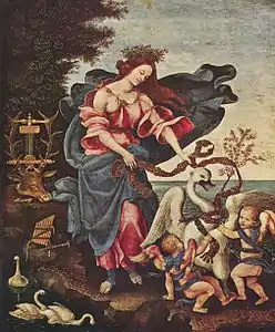 Allégorie de la Musique avec la muse Erato, v. 1500, Berlin