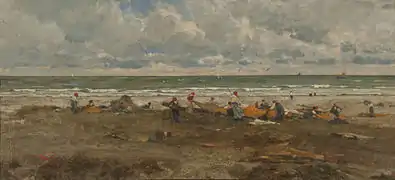 Les Pêcheurs sur la plage.