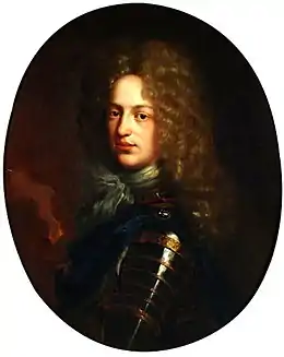 Le comte du Palatinat-Neubourg, premier époux de la princesse, par Pieter van der Werff (1690)
