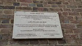 Plaque commémorative à Rouen.