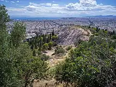 Vue sur Athènes depuis la colline des Muses.