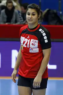 Charlène Clavel lors de la finalede la coupe de la Ligue 2013