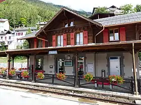 Le bâtiment voyageurs de la gare de Finhaut en 2018.