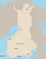 Carte de la Finlande en 1920.