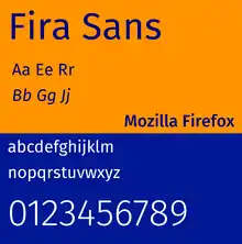 Description de l'image Fira Sans font specimen.png.