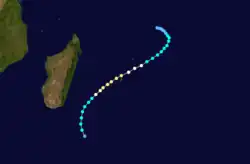 Trajectoire de Firinga du 25 janvier au 3 février.