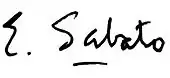 Signature de Ernesto Sábato