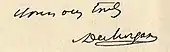 signature d'Auguste De Morgan