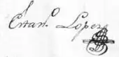 signature d'Estanislao López