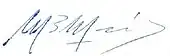 signature de Mario Benjamín Menéndez