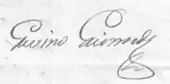 signature de Gabino Gaínza