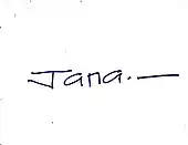 signature de Jana Rodriguez Hertz