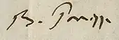 signature de Bartolomeo Panizza